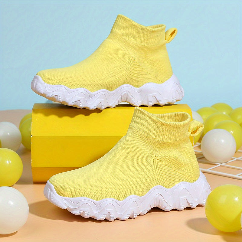 Kids' Woven Knit Sneakers Non Slip Sport Shoes