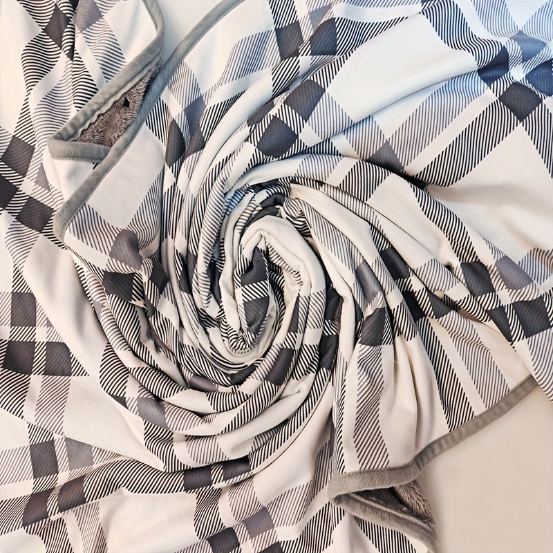 Multifunctional Shawl Blanket Double Layer Flannel Wearable Blanket