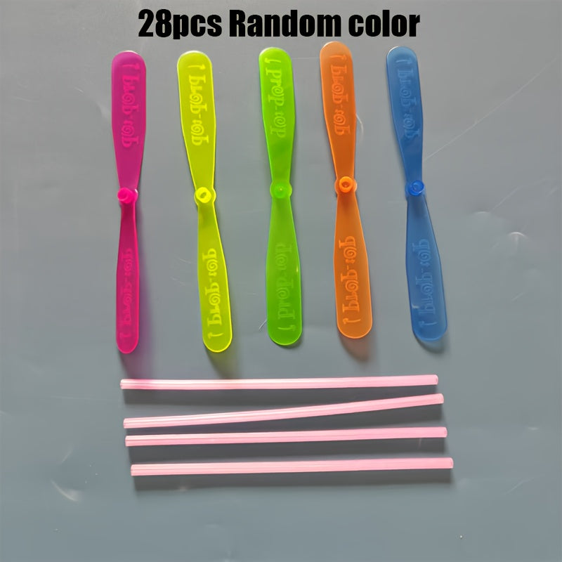 Mixed Plastic Bamboo Dragonfly Flying Toys Bright Colors Portable Educational
