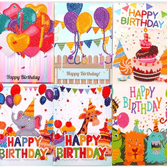 1pc 5D DIY Diamond Painting Christmas Cards Hand Drilled Diy Birthday Gift