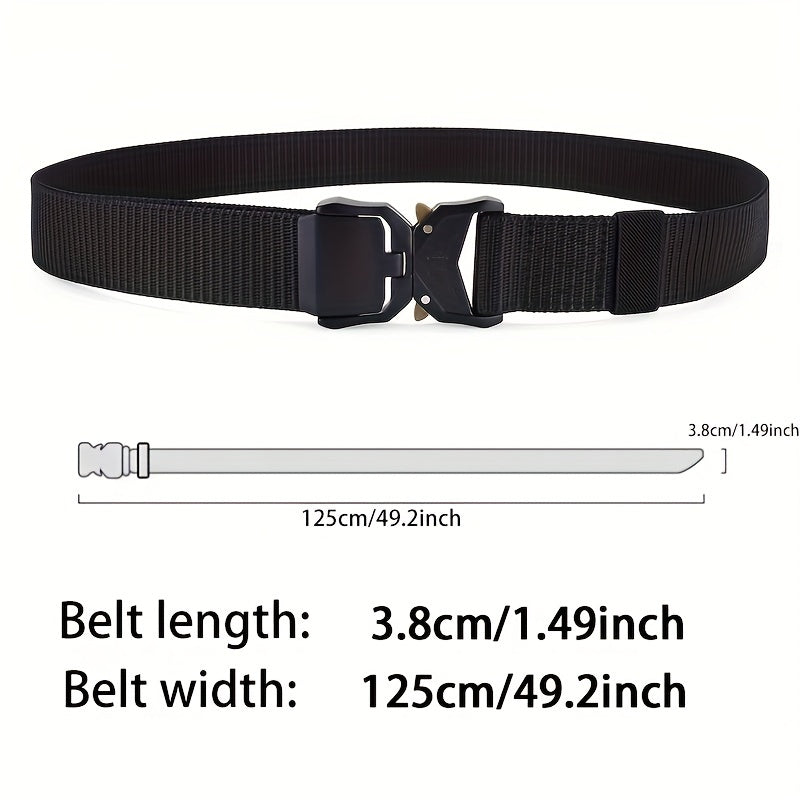 Functional Outdoor Sports Imitated Nylon Tactical Belt Alloy Snap