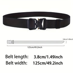 Functional Outdoor Sports Imitated Nylon Tactical Belt Alloy Snap