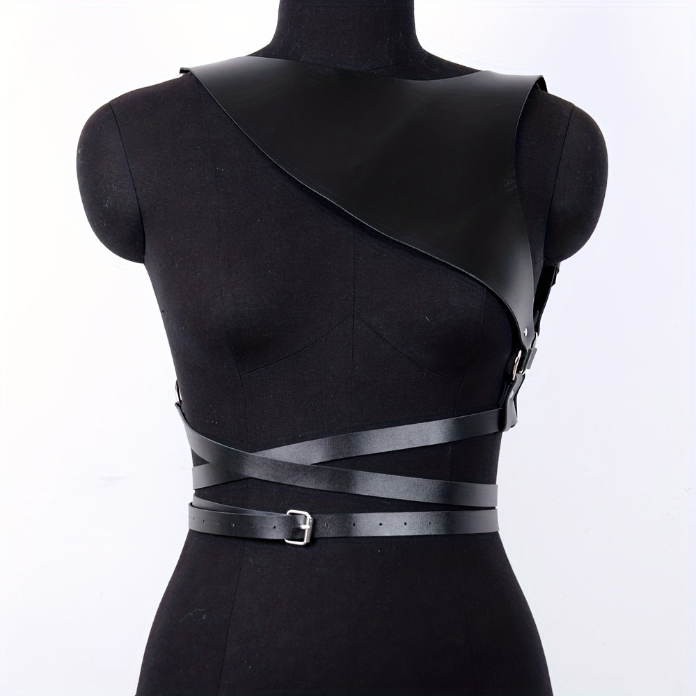 Punk PU Leather Waist Belt Gothic Harness