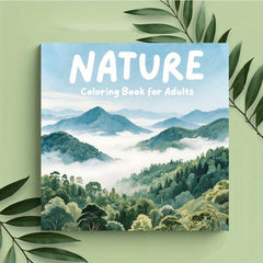 1pc 24 Page Natural Scenery Coloring Book for Adults - Relaxation Gift
