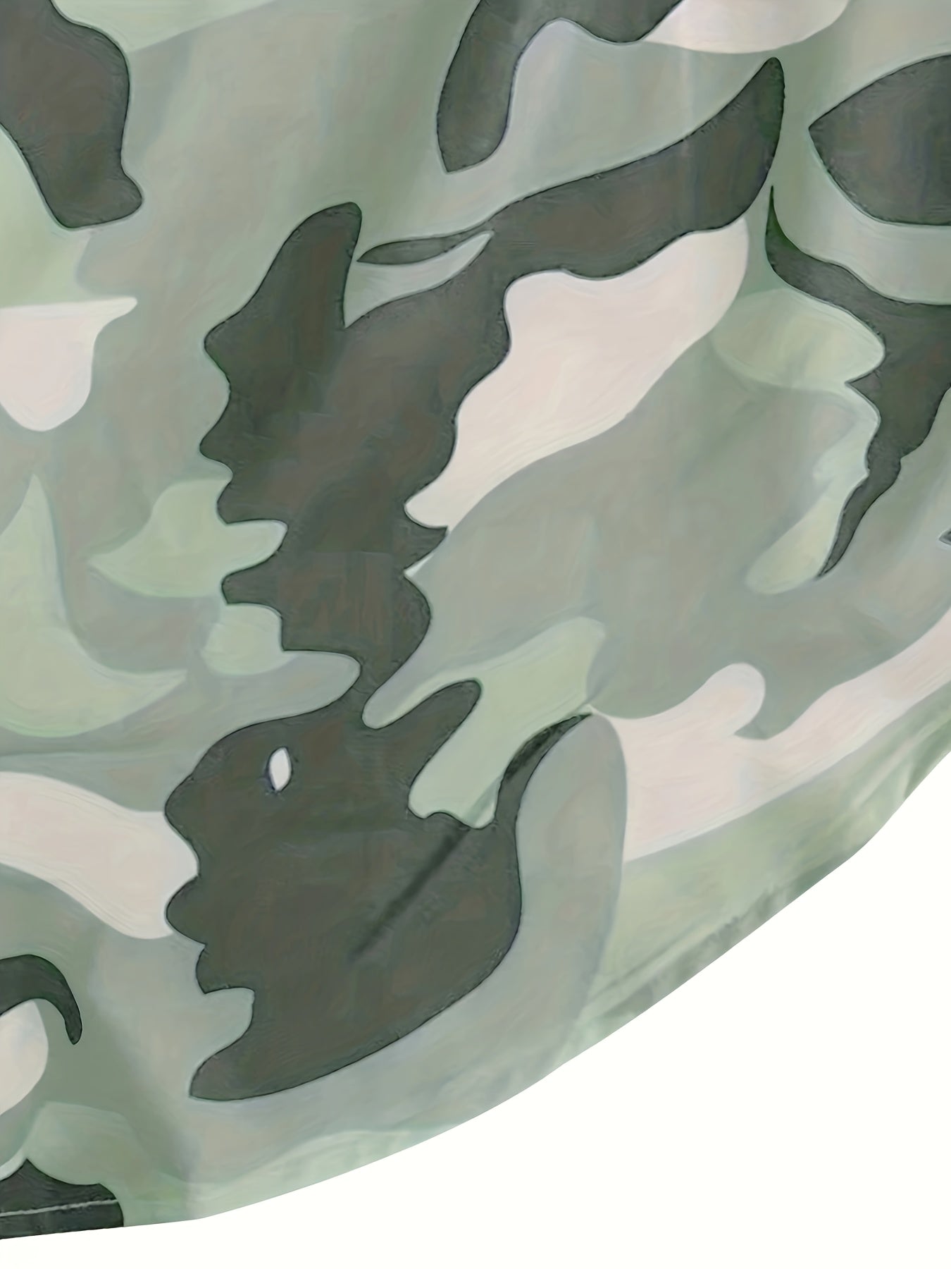  Camo Long Sleeve Button Up Tunic Shirt Top
