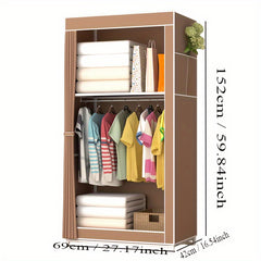 2-layer Clothing Storage Cabinet - Easy to Assemble Storage Wardrobe - 3 Colors