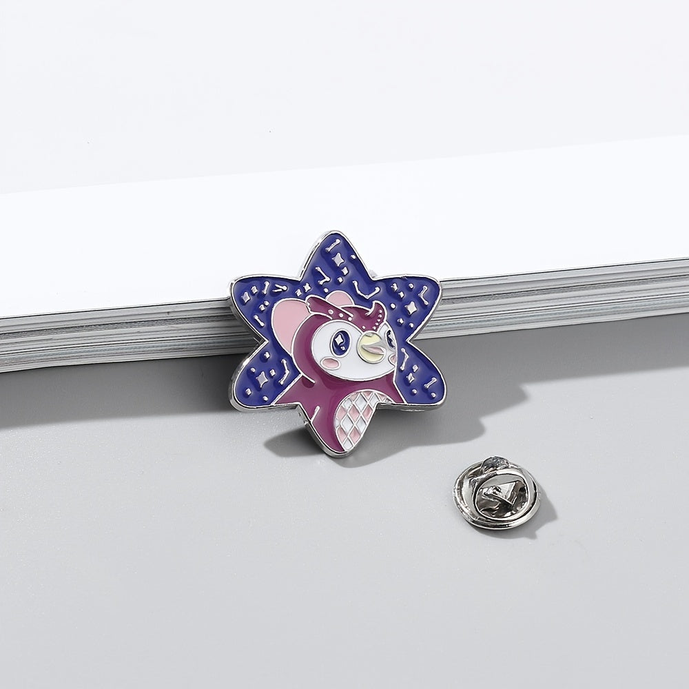Cartoon Crane Jumper Brooch for Men
