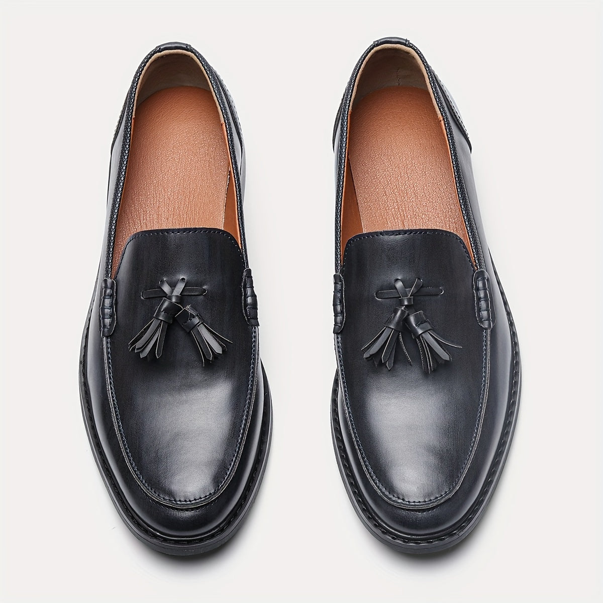 Men's Grey Tassel Loafers for Comfort