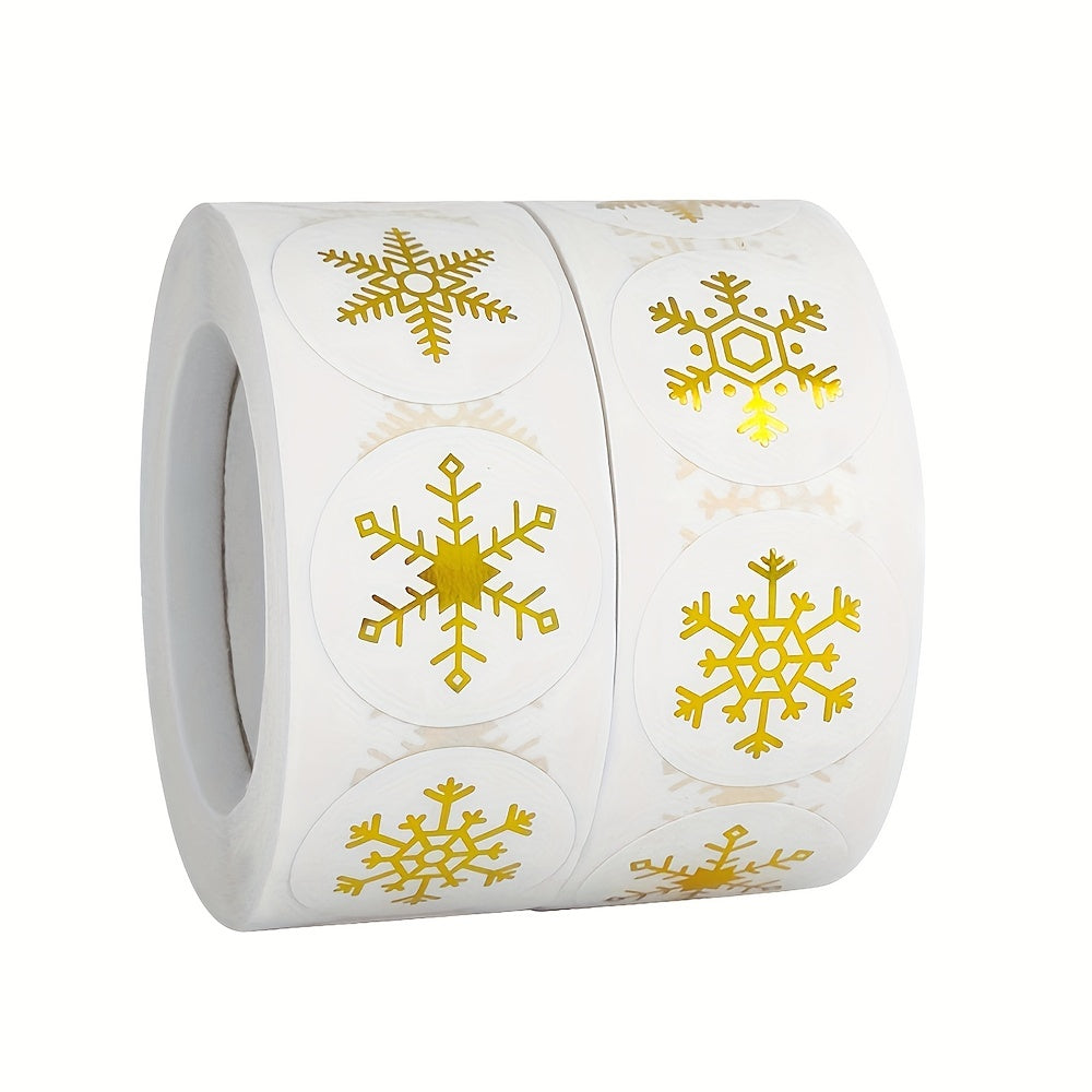 500pcs Golden Snowflake Christmas Stickers for Decoration
