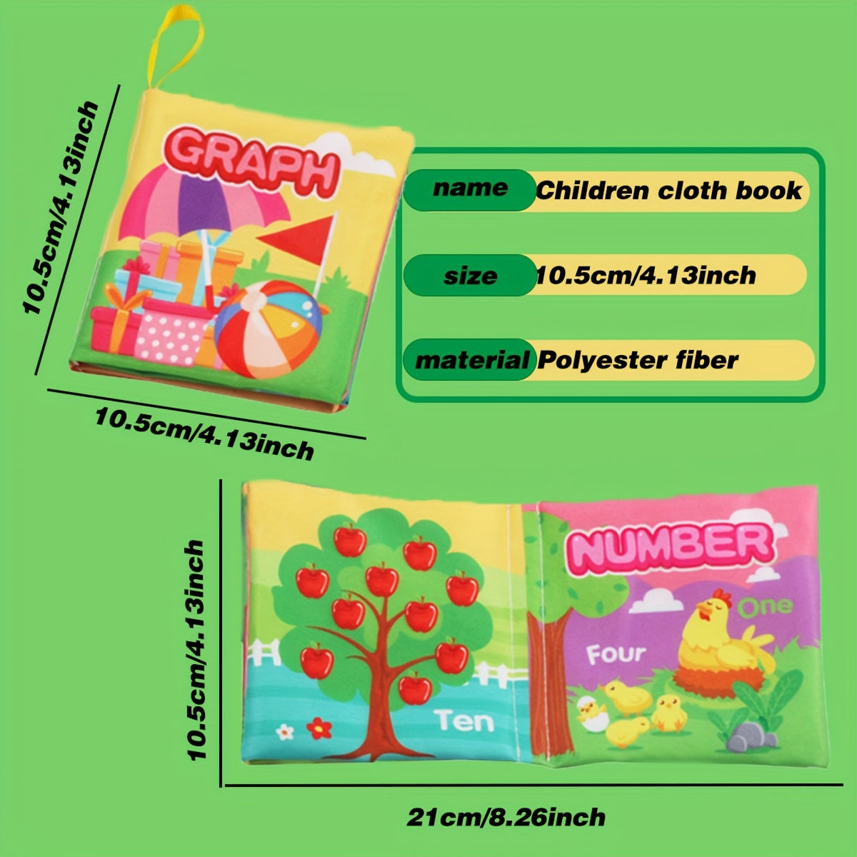 Youngsters Cloth Book Set - Interactive Toy for Birthday
