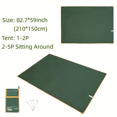 PU3000 Windproof Tarp Moisture Washable Floor Mat Sunshade Canopy Pocket Mat
