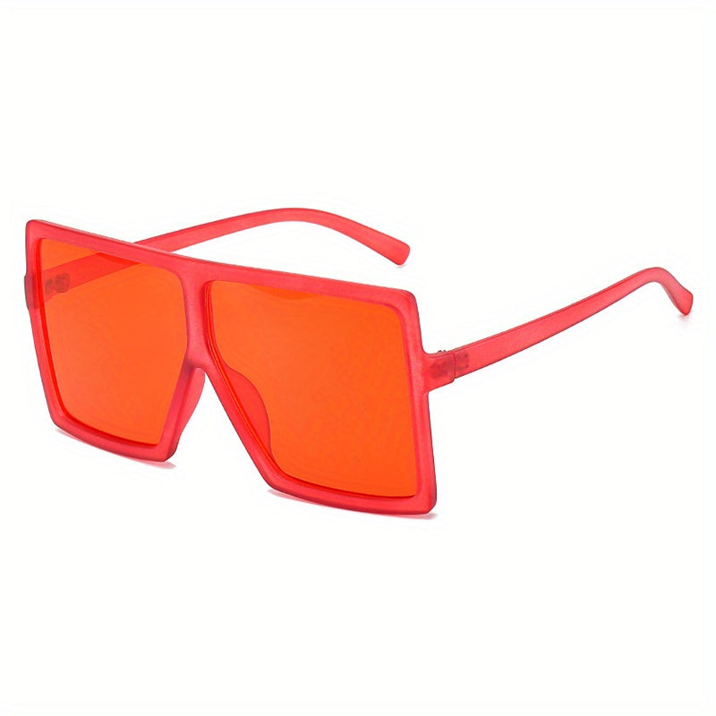 Men's Large Square Frame Sunglasses Acrylic Frame PC Glasses