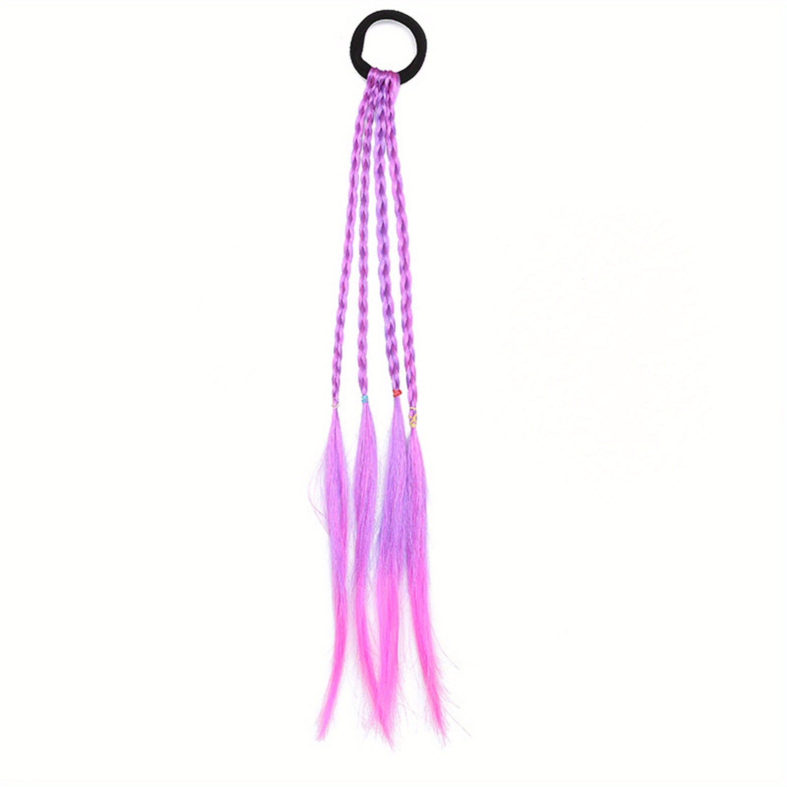 6pcs Girls Hair Extensions Colorful Braided Wigs Headbands Hair Accessories
