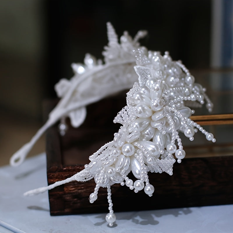 Forest Style Bridal Headpiece with Fairy Hair Accessory for Wedding Dress