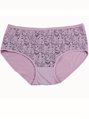 5-Piece Women's Plus Size Paisley Print Panty Set
