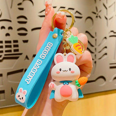 Rabbit Doll Anime Couple Keychain Pendant for Women