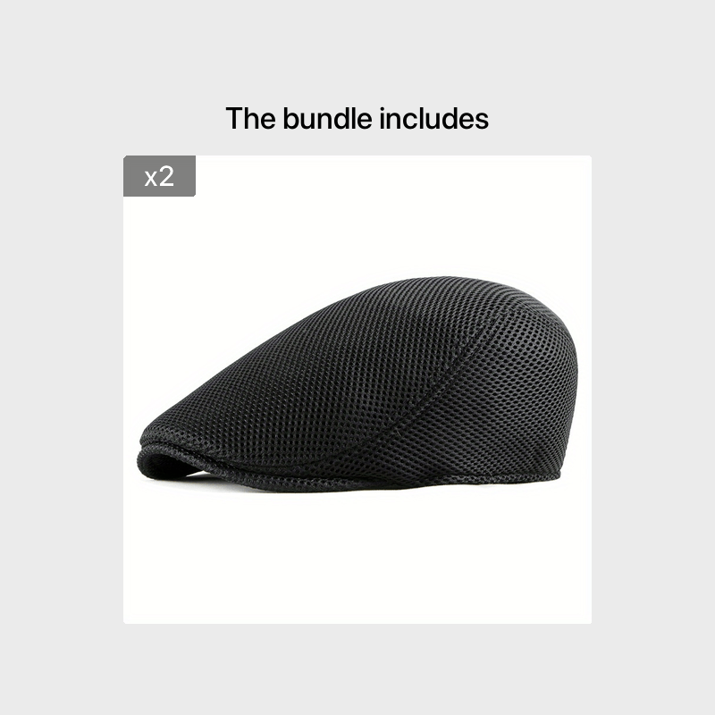 Men's Breathable Mesh Newsboy Cap for Driving