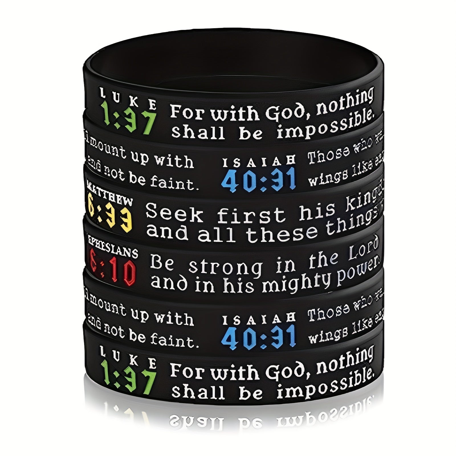 Religious Silicone Bracelet Bible Verse Wristband
