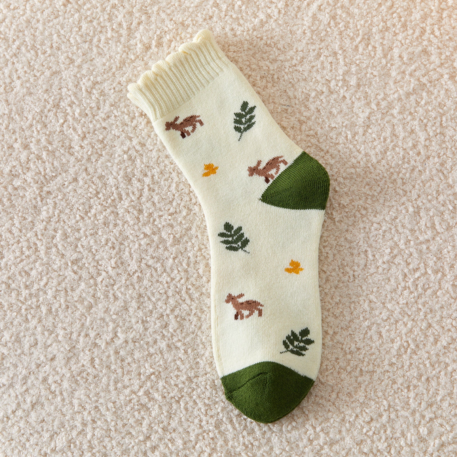 Floral Print Mid Tube Socks for Women