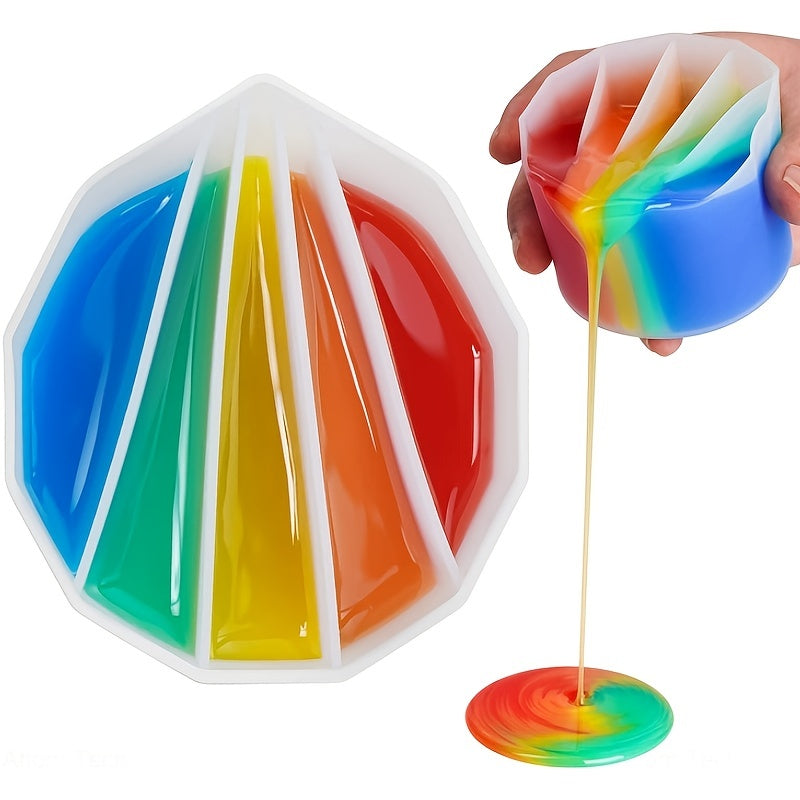 Fluid Art Split Cup 4 Pcs Reusable Silicone Split Pouring Cup