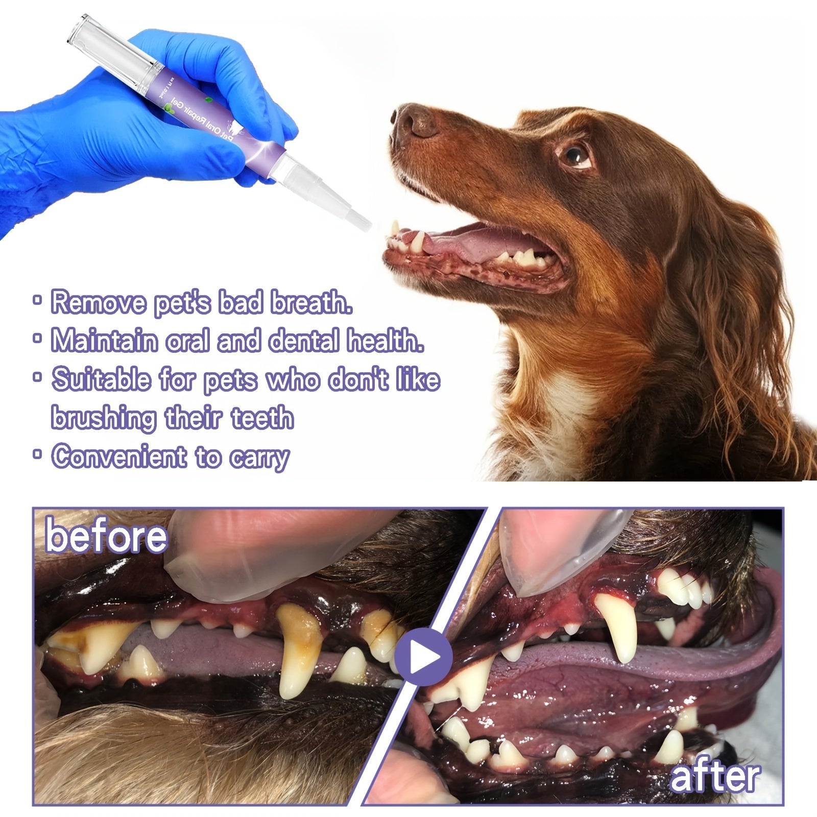 Pet Oral Repair Gel for Dogs and Cats