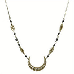 Retro Snake Headband & Moon Necklace Set