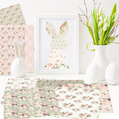 12pcs Flower Series Scrapbook Paper Background DIY Photo Album Art Card