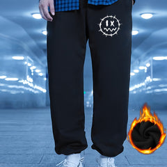 Men s Cartoon Print Sweatpants Winter Loose Fit Jogger Pants