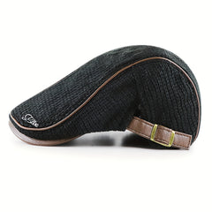 Knitted Newsboy Caps For Men Beret Hat Cabbie Golf Cap
