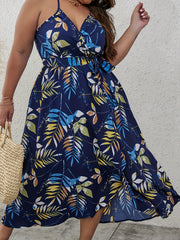  Tropical Print Maxi Dress