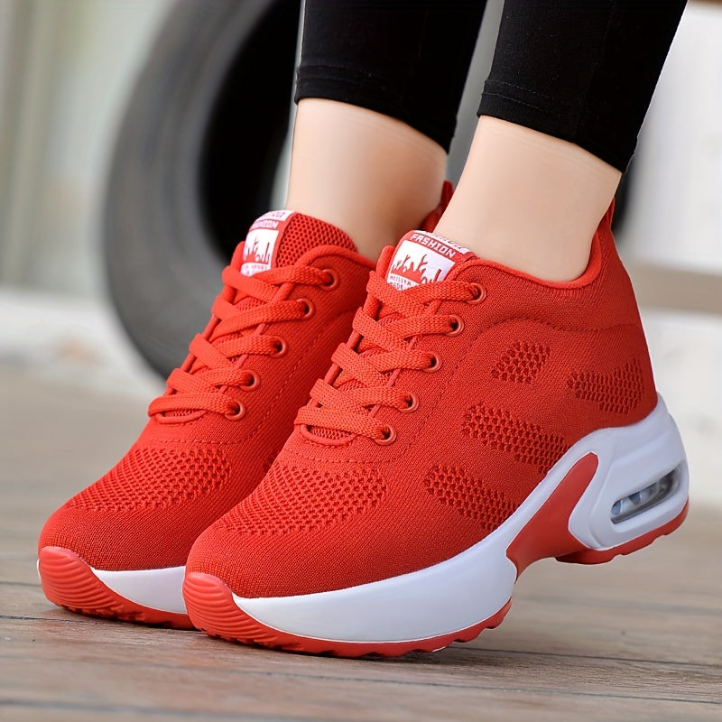 Women's Hidden Heel Breathable Athletic Sneakers