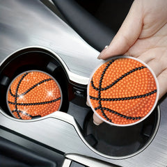 2pcs Basketball Coaster DIY Diamond Painting Car Coasters