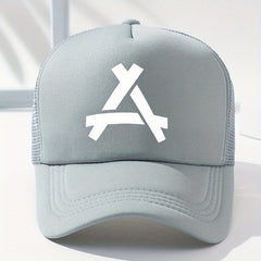 Unisex Mesh Sunshade Breathable Baseball Cap with Triangle Embroidery
