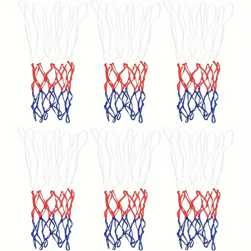 6pcs 12 Loop Mini Basketball Net Replacement for Indoor & Outdoor
