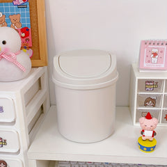 1pc Mini Trash Can with Lid for Living Room Table