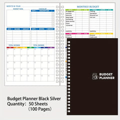 PVC Hardcover Budget Planner w/ Expense Tracker - Manage Money Effectively