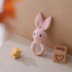 Rabbit Bell Toy with Plush Ear Sensory Toy for Toddlers