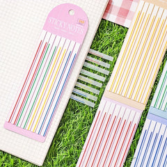 160pcs Long Fine Horizontal Line Sticky Notes Memo Pad Waterproof