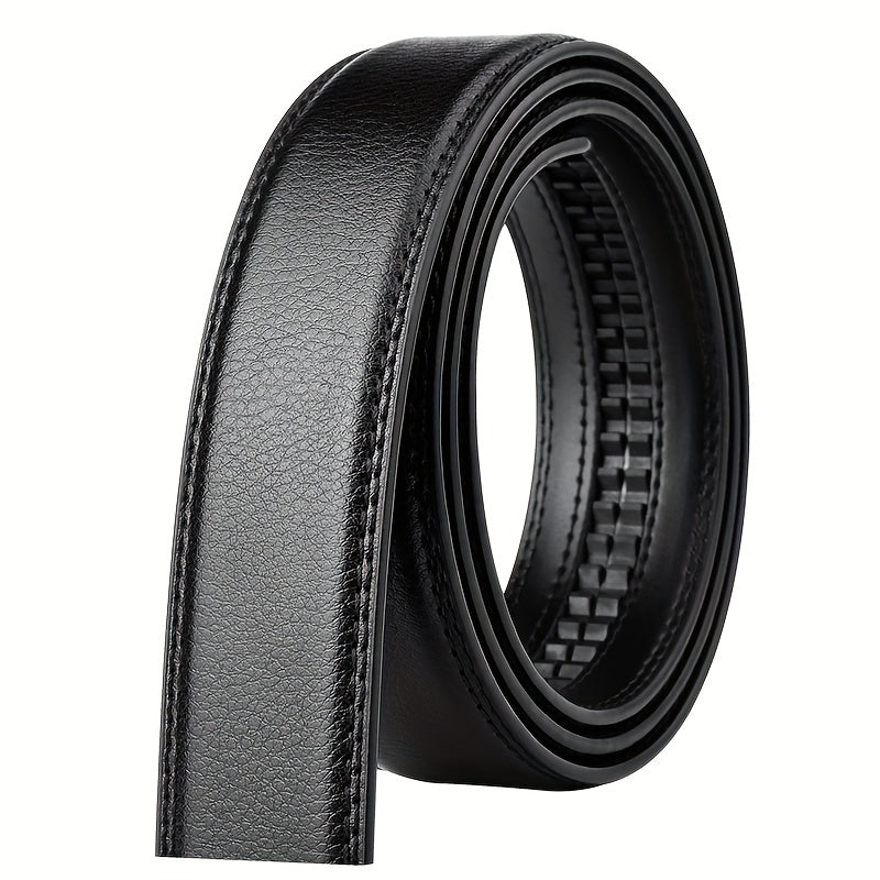 Men's Automatic Buckle Leather Belt Strip