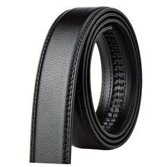 Men's Automatic Buckle Leather Belt Strip