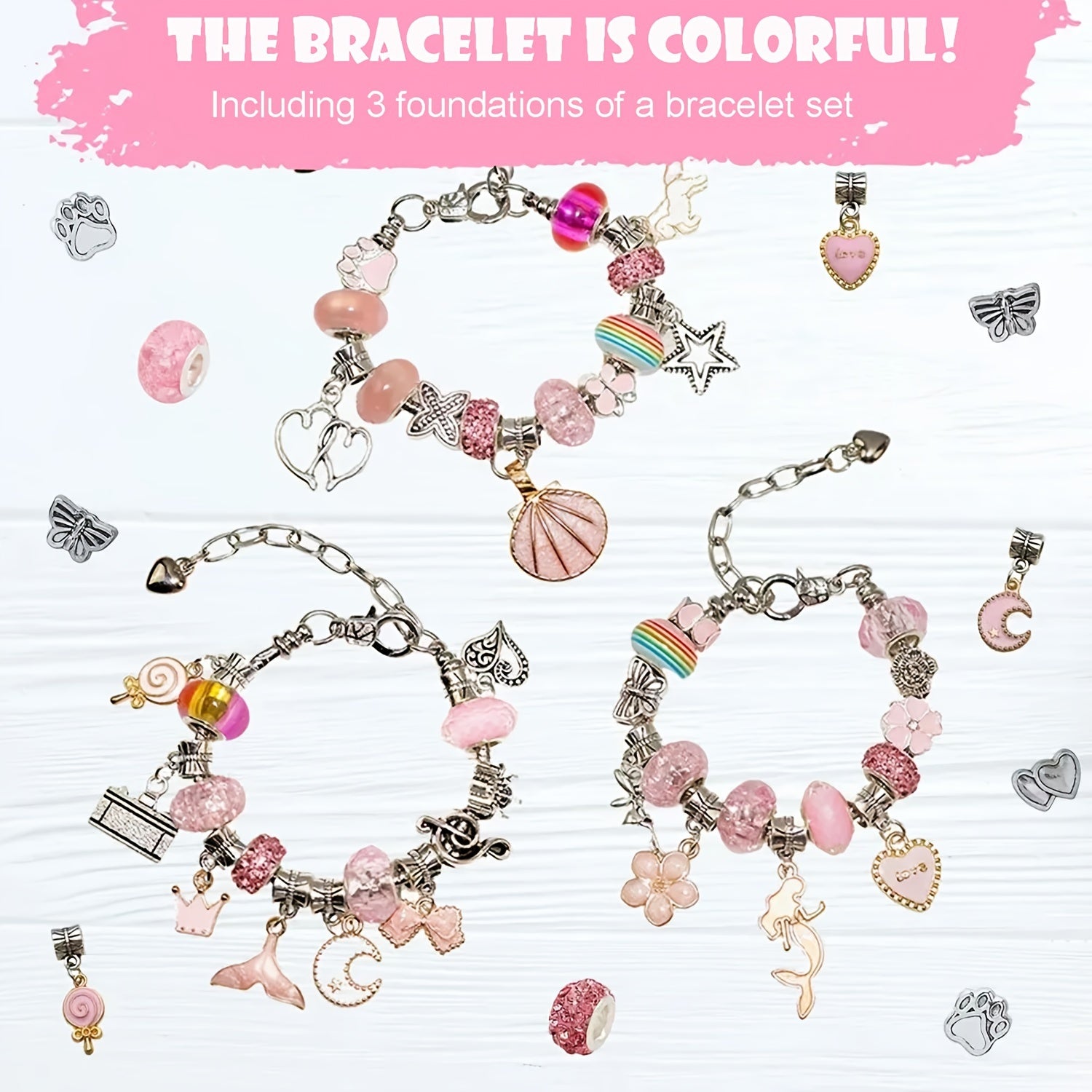 Charm Bracelet Making Kit Jewelry Making Supplies Beads Set
