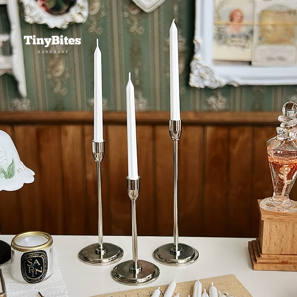 1:6 Dollhouse Candle Holder Non-Lit Dinner Prop Model