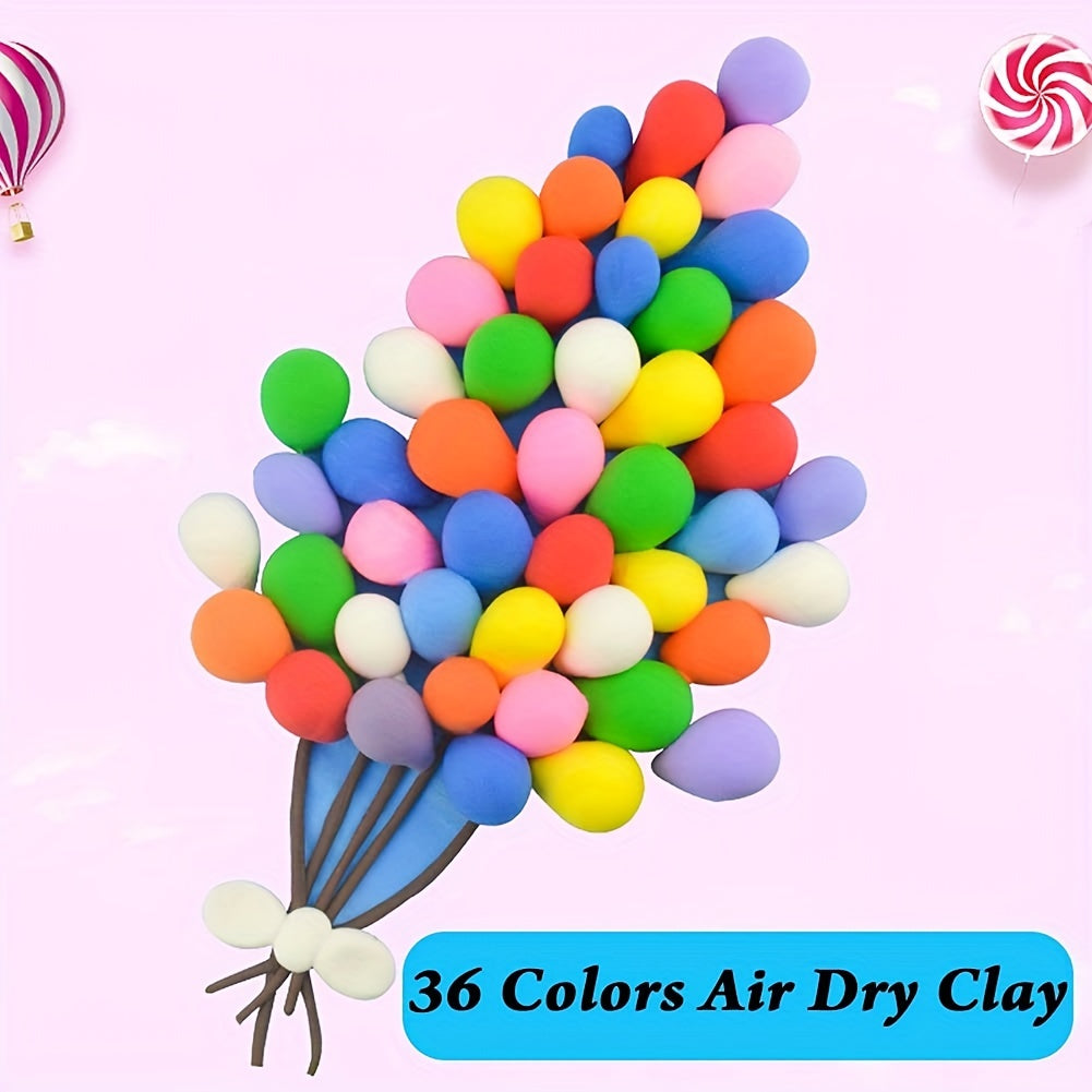 Air Dry Clay 36 Colors Soft & Ultra Light Modeling Clay For Students
