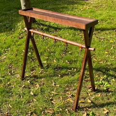 Outdoor Wood Folding Storage Rack for Travel Camping