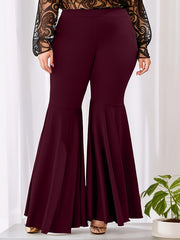  High Rise Flared Leg Trousers
