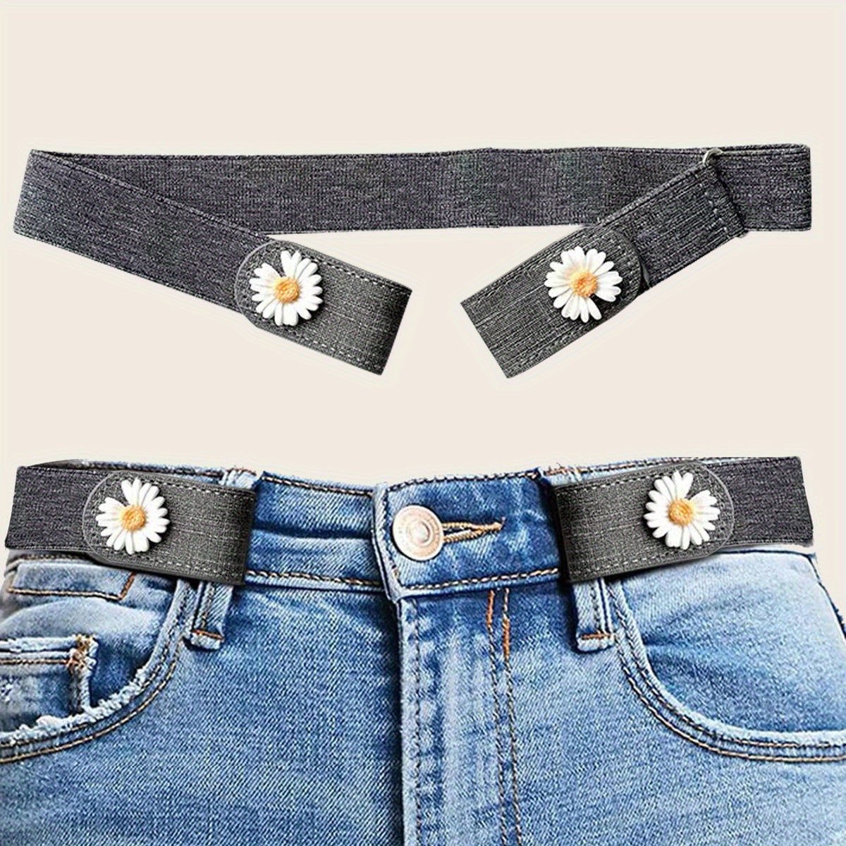 Daisy Decor No Buckle Belt Stretch Women's Belt