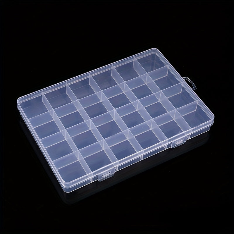 Transparent Dustproof Jewelry Storage Box with Multiple Grids