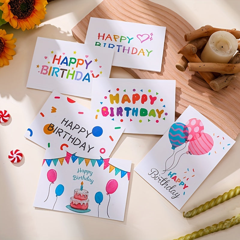 Birthday Card Set: 10 Cards with Envelopes