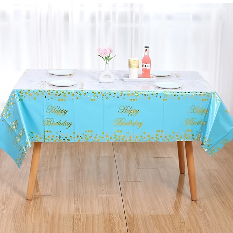 Disposable Birthday Party Tablecloth 54 x 72 Plastic Table Cover