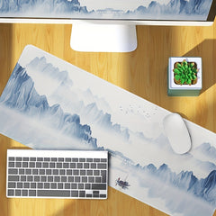 Large Landscape Pattern E-sports Mouse Pad Thick Stitched Edge Anti-slip Mat